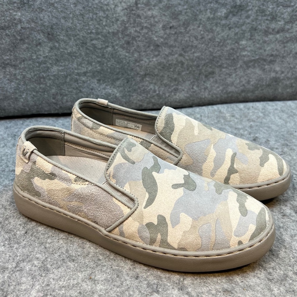 Vionic Slip On Suede Sneakers Camo‎ Print Casual Comfort Shoes Women's Size 9